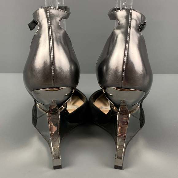 JIMMY CHOO Black Silver Ankle Strap Pumps - Picture 5 of 7